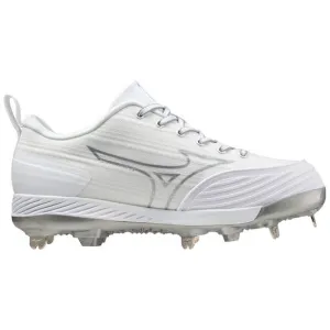 Mizuno Sweep 6 Low Women’s Metal Softball Cleat - White