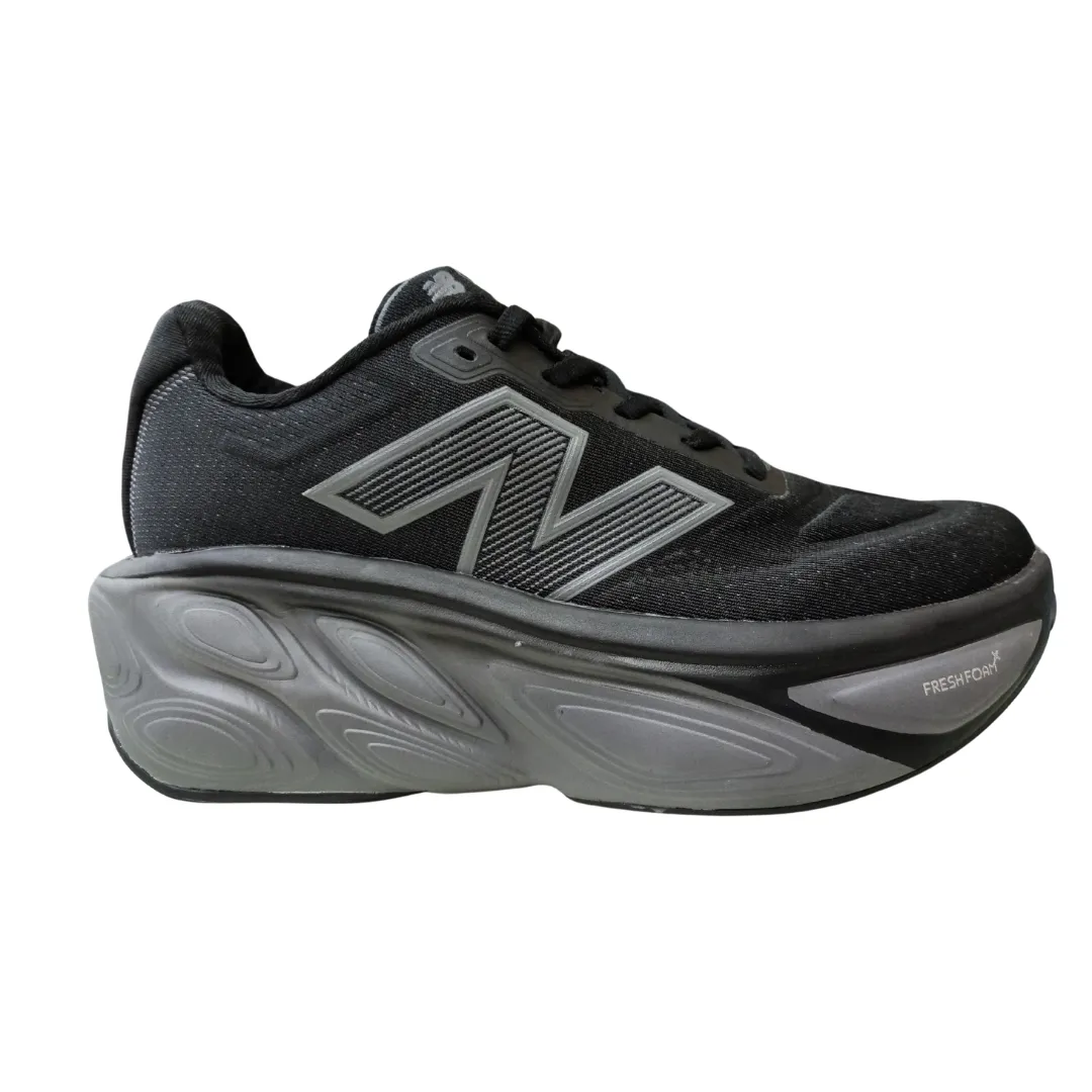 NB v5 Fresh Foam X More Black Grey – Premium Cushioned Running Shoes w/ Breathable Mesh | Men’s & Women’s Durable Design for Gym, Jogging & Pakistani Terrain | Royal Trend Pakistan