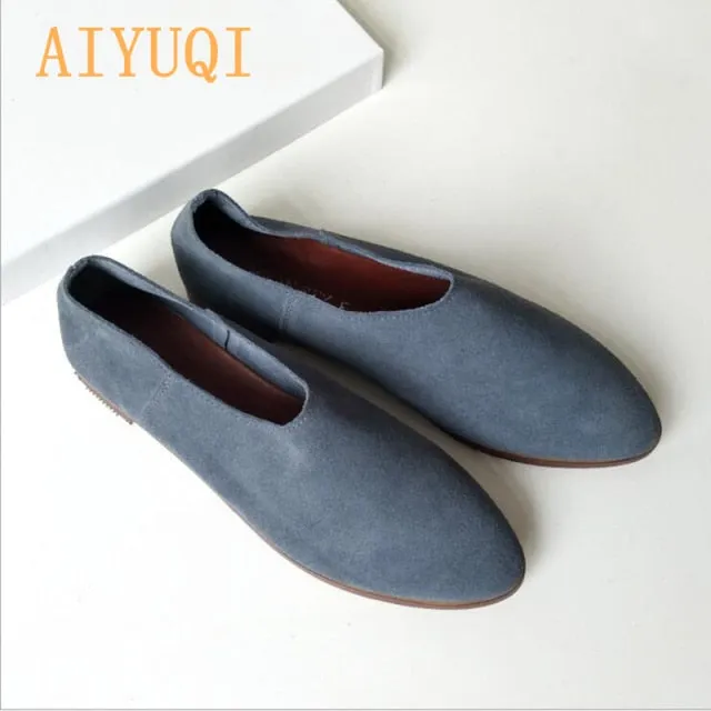 New Casual Ballerina-Style Suede Shoe-4 colors