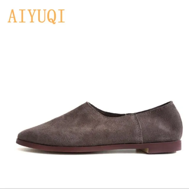 New Casual Ballerina-Style Suede Shoe-4 colors