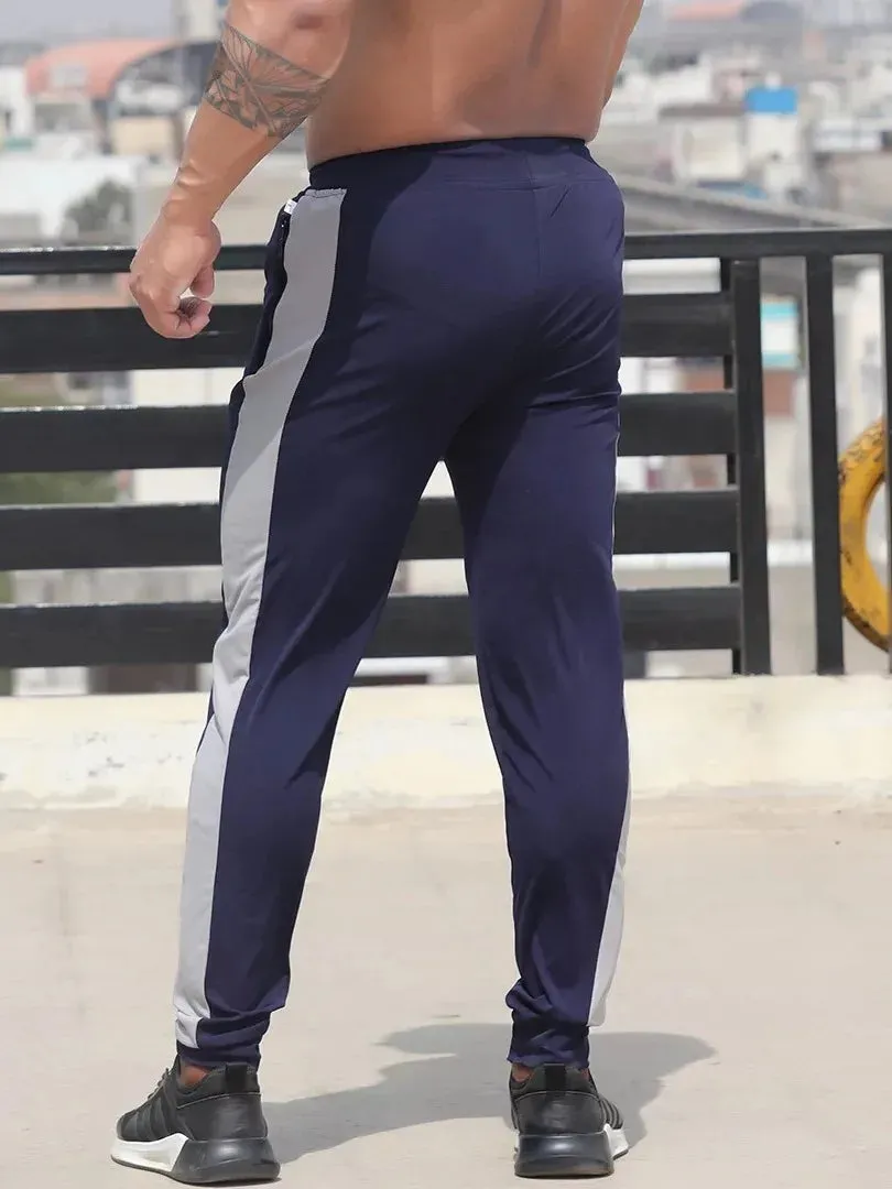 New Cross Border Quality Mens Color Matching Sports Pants Running Fitness Leisure Slim Foot Jogging Pants