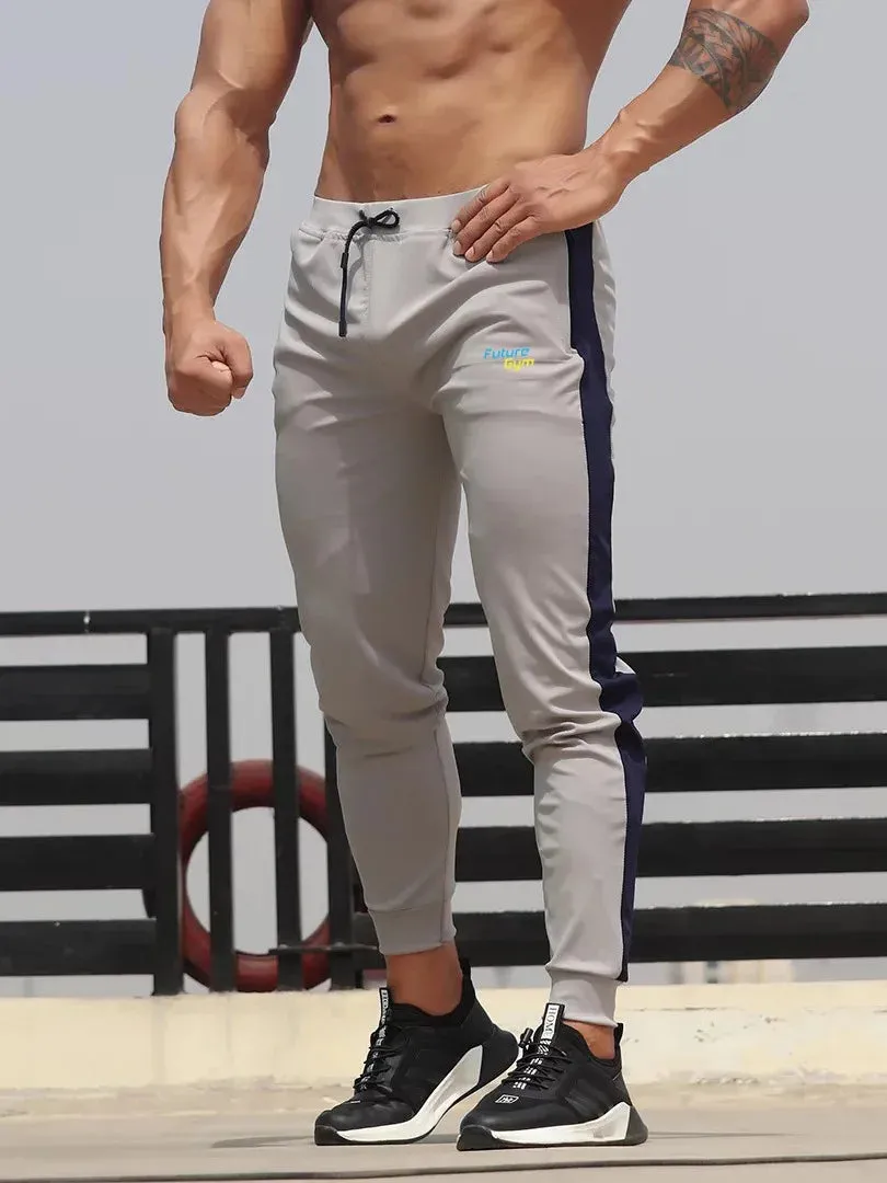 New Cross Border Quality Mens Color Matching Sports Pants Running Fitness Leisure Slim Foot Jogging Pants