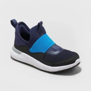 New - Kids' Fern Slip-On Performance Sneakers - All in Motion Black/Navy 1