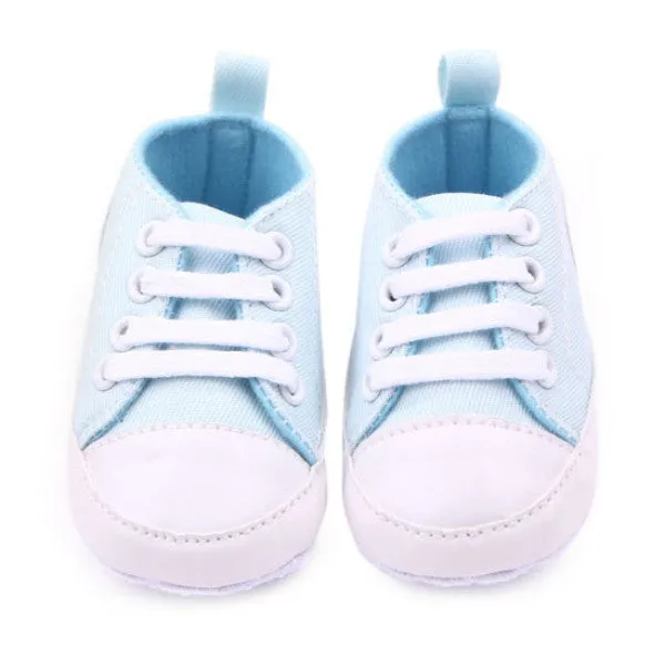 Newborn Toddler Baby Boys Girls Canvas Shoes Infant Soft Sole Crib Prewalker 0-12M 12 Colors