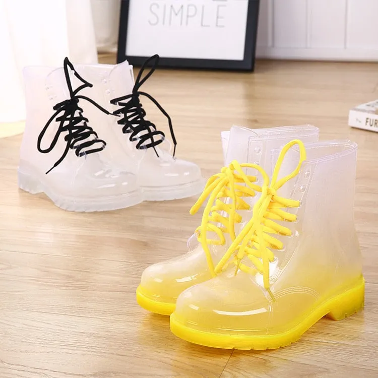 Ombre Transparent Rain Boots