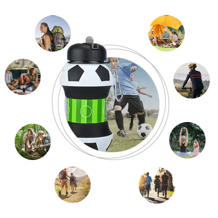 Outdoor Sports Anti-fall Water Bottle Portable Leak-proof Silicone Folding Cup, Shape: Pilot(550ml)