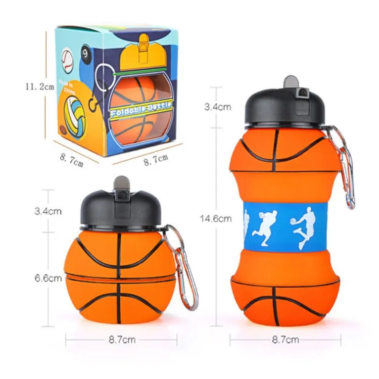 Outdoor Sports Anti-fall Water Bottle Portable Leak-proof Silicone Folding Cup, Shape: Pilot(550ml)