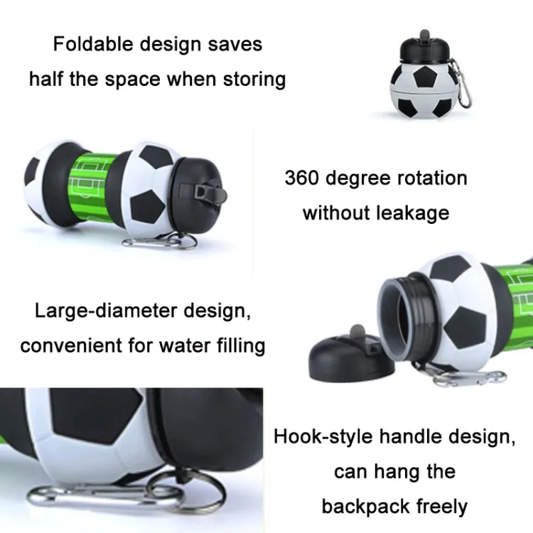 Outdoor Sports Anti-fall Water Bottle Portable Leak-proof Silicone Folding Cup, Shape: Pilot(550ml)