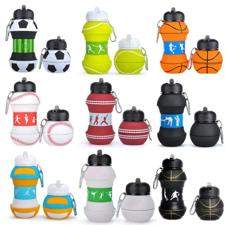 Outdoor Sports Anti-fall Water Bottle Portable Leak-proof Silicone Folding Cup, Shape: Pilot(550ml)