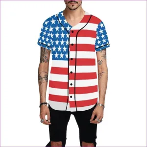 Patriotic Men's Baseball Jersey