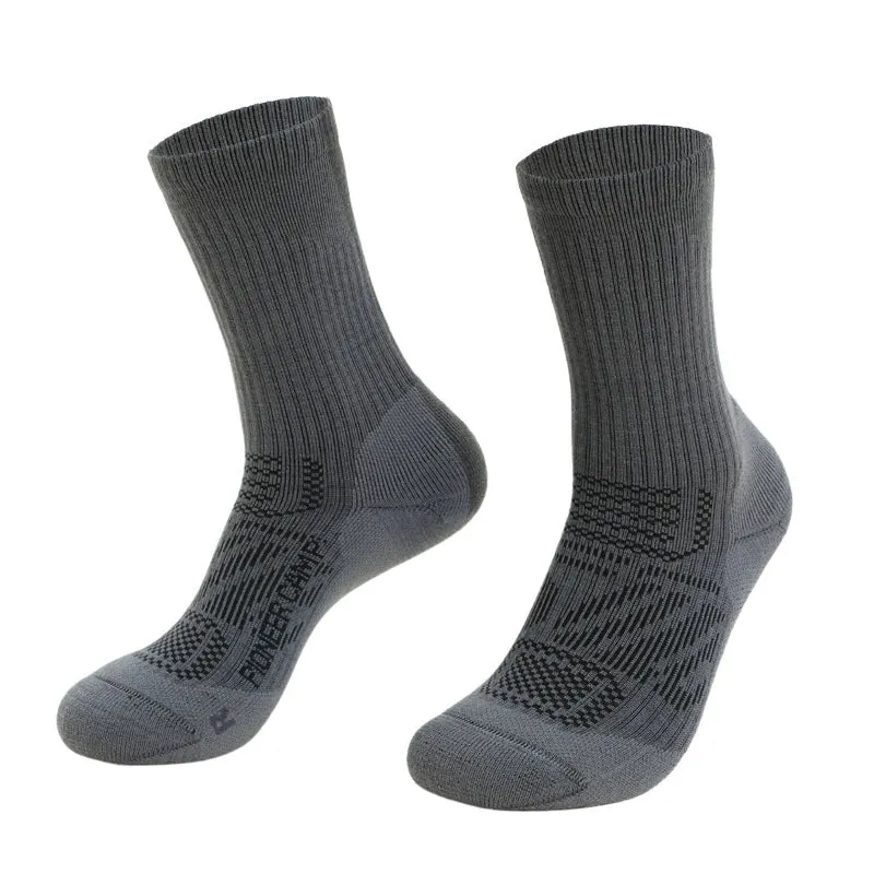 Pioneer Mernu Wool Hiking Socks – Antibacterial, Shock-Absorbing, Unisex Sports Socks