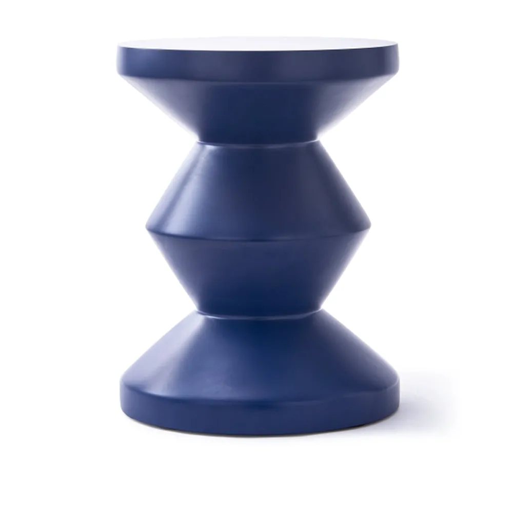 Pols Potten Zig Zag Outdoor Stool – Blue