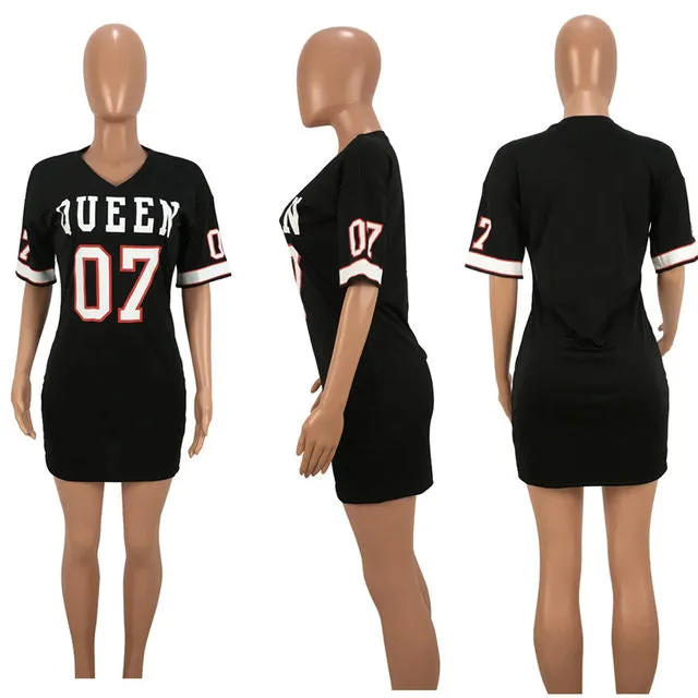 Queen football sports tshirt dress