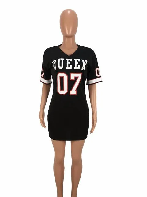 Queen football sports tshirt dress