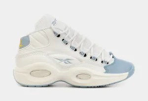 Question Mid Grade School Basketball Shoes (White/Blue)