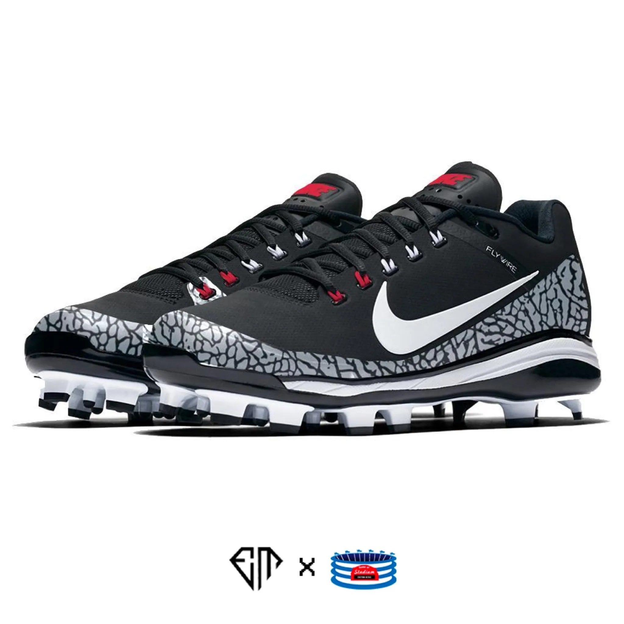 "Black Cement" Nike Air Clipper Cleats