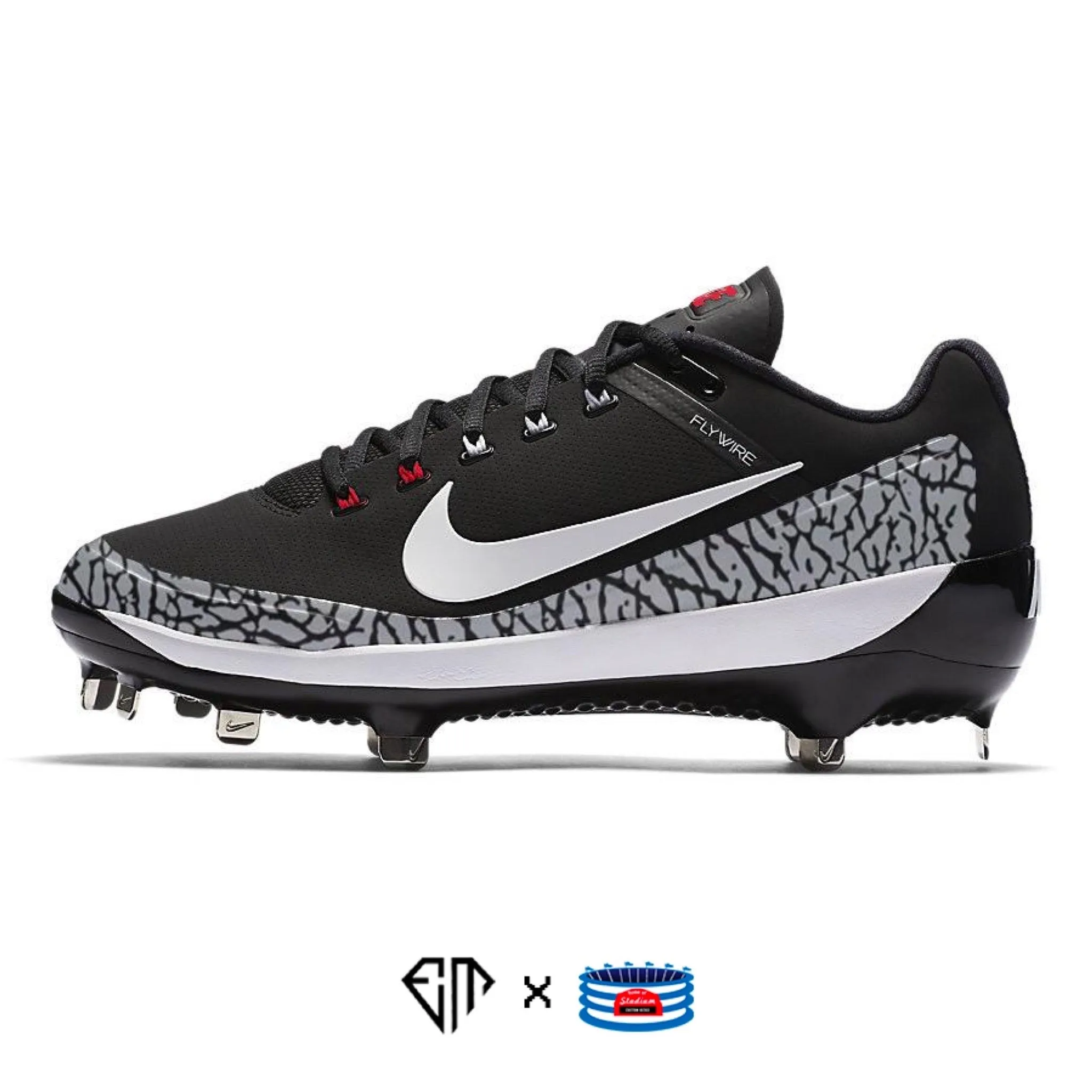 "Black Cement" Nike Air Clipper Cleats