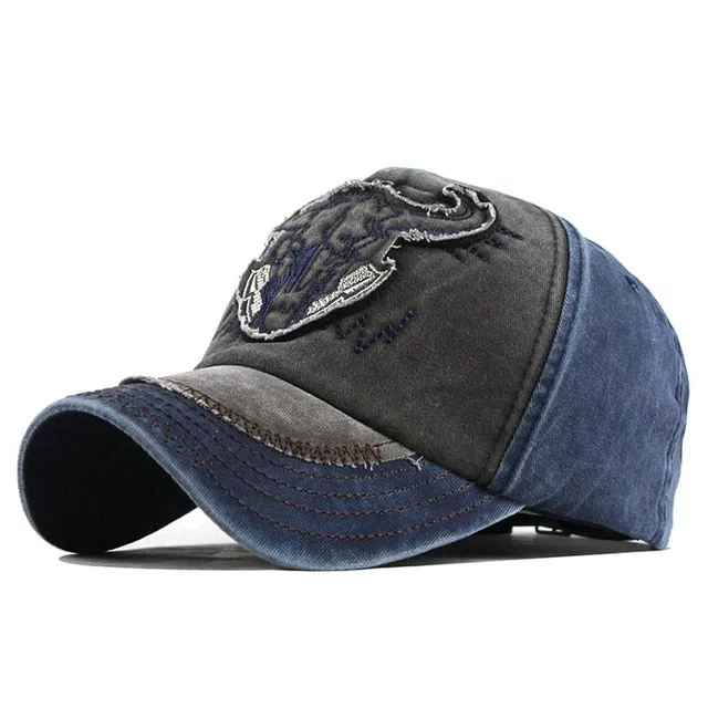 Raging Buffalo Embroidered Patch Baseball Cap