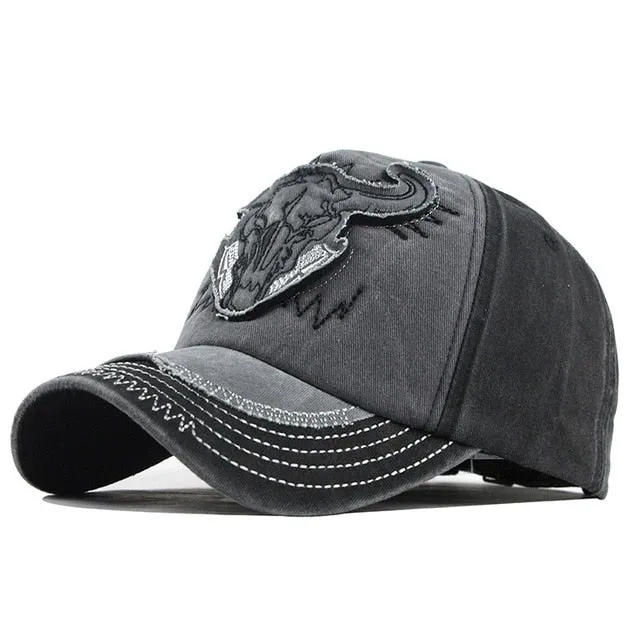 Raging Buffalo Embroidered Patch Baseball Cap