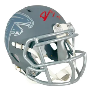 Ray-Ray McCloud Signed Atlanta Falcons Slate Alternate Speed Mini Football Helmet (Beckett)