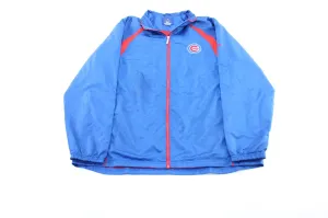 Reebok Embroidered Chicago Cubs Red & Blue Zip Up Jacket