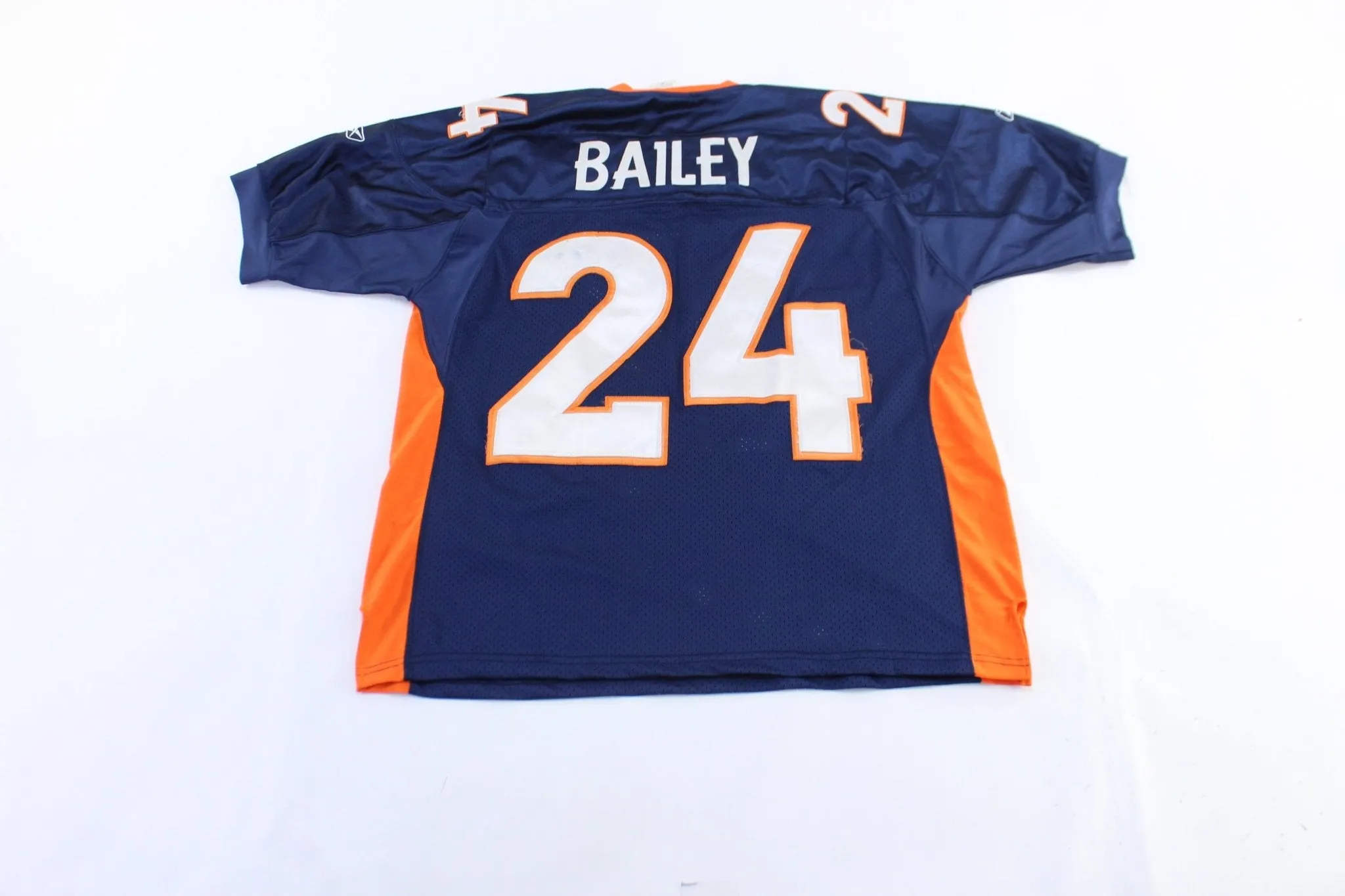 Reebok Embroidered Logo Denver Broncos Champ Bailey Football Jersey