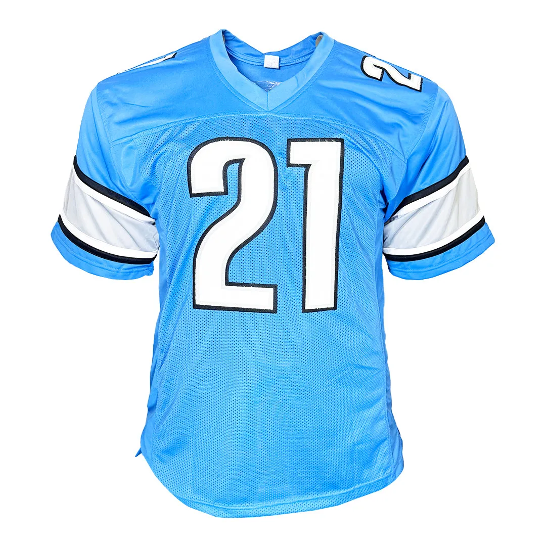 Reggie Bush Signed Detroit Light Blue Football Jersey (JSA)