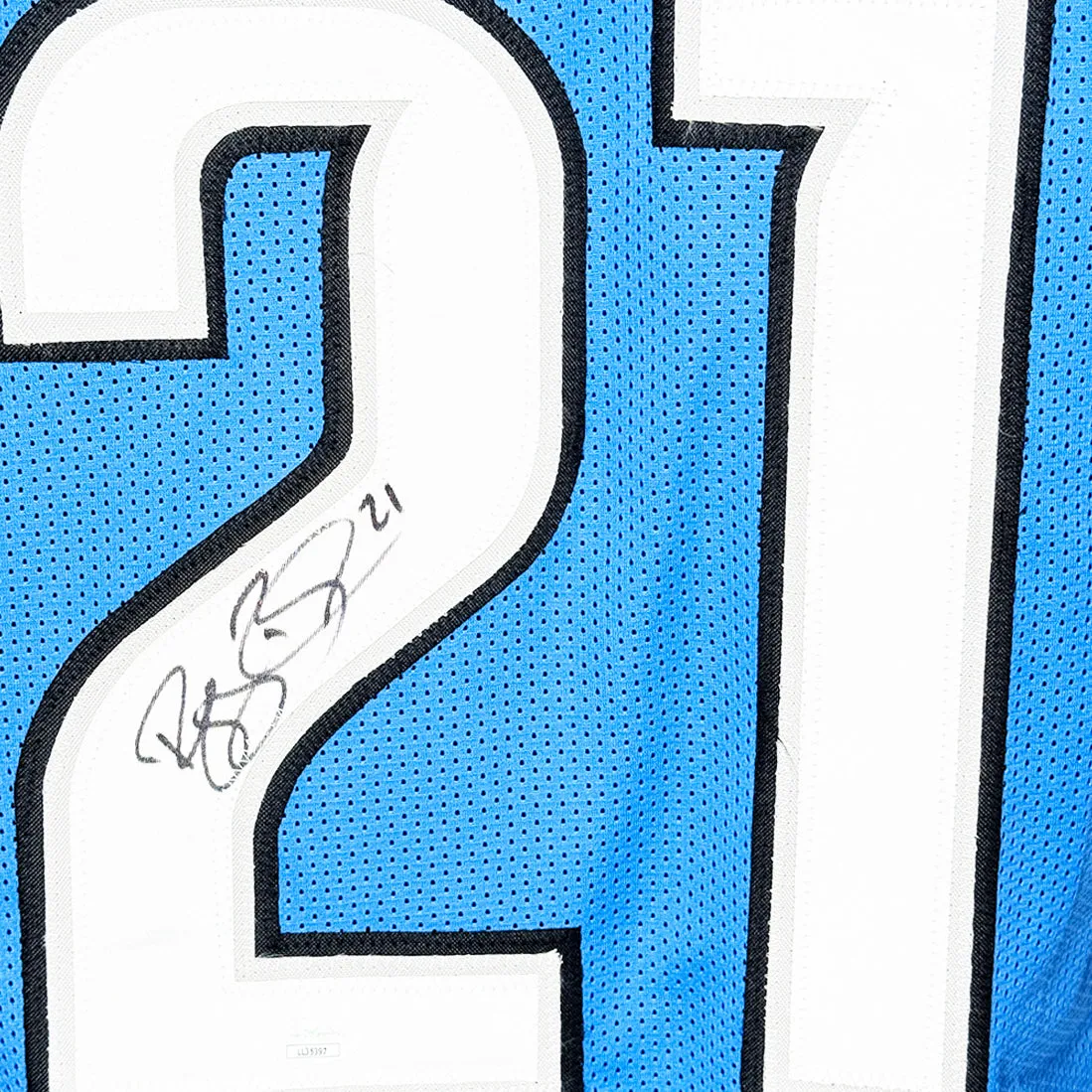 Reggie Bush Signed Detroit Light Blue Football Jersey (JSA)