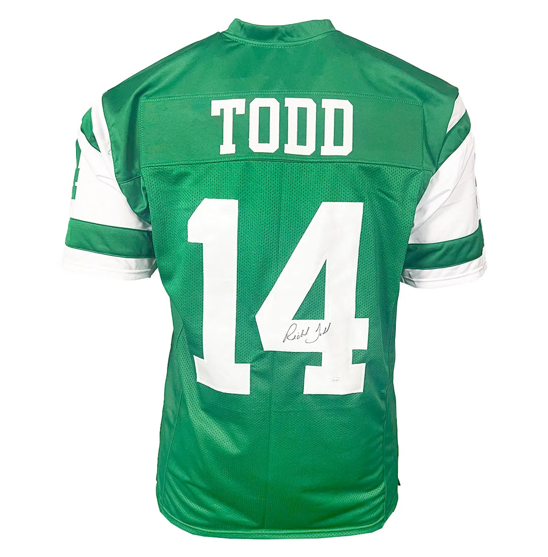 Richard Todd Signed New York Green Football Jersey (JSA)