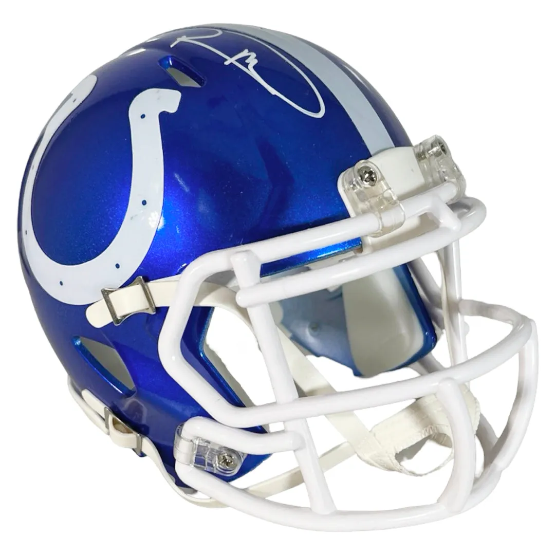 Robert Mathis Signed Indianapolis Colts Flash Mini Football Helmet (JSA)