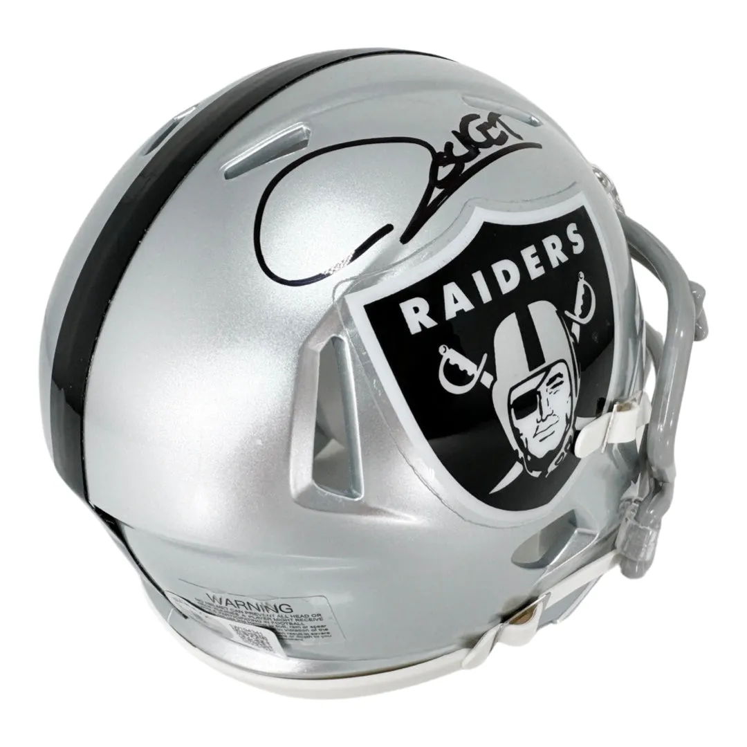 Rocket Ismail Signed Las Vegas Raiders Speed Mini Football Helmet (Beckett)