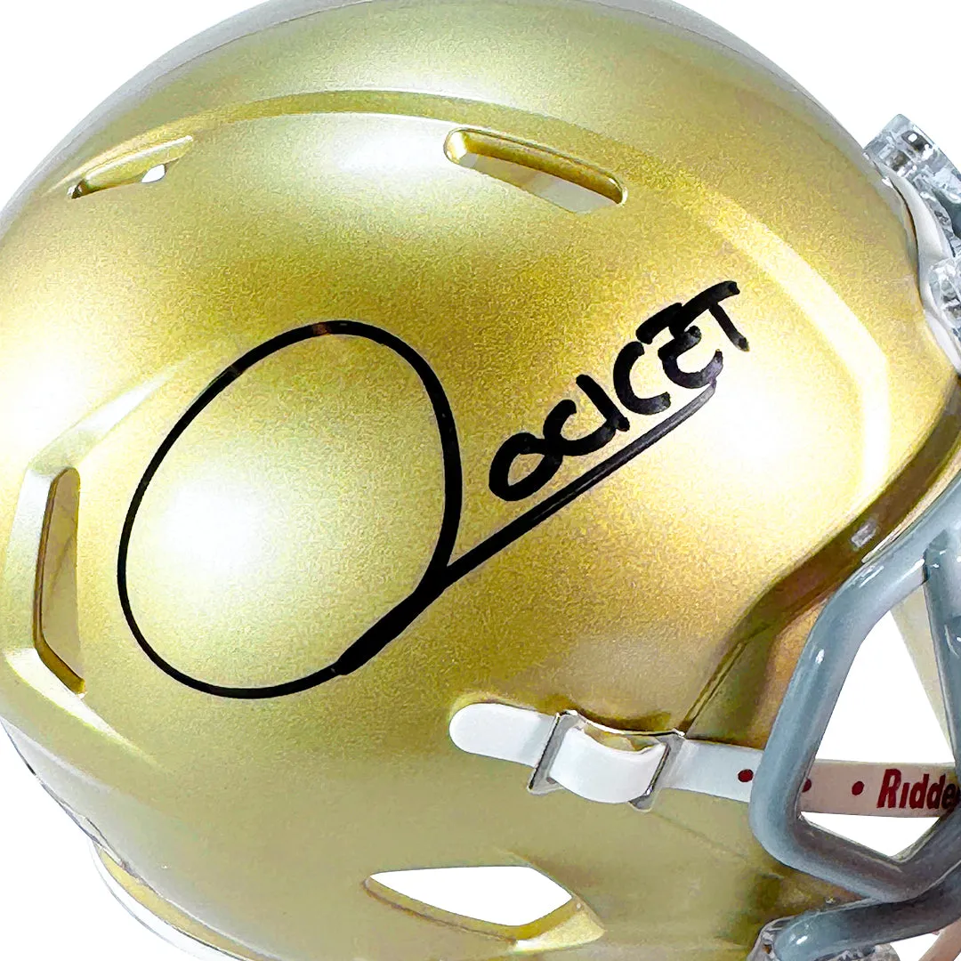 Rocket Ismail Signed Notre Dame Fighting Irish Speed Mini Football Helmet (Beckett)