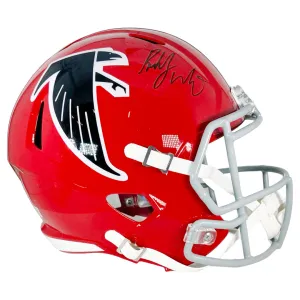 Roddy White Signed Atlanta Falcons Throwback 66-69 Speed Full-Size Replica Football Helmet (Beckett)