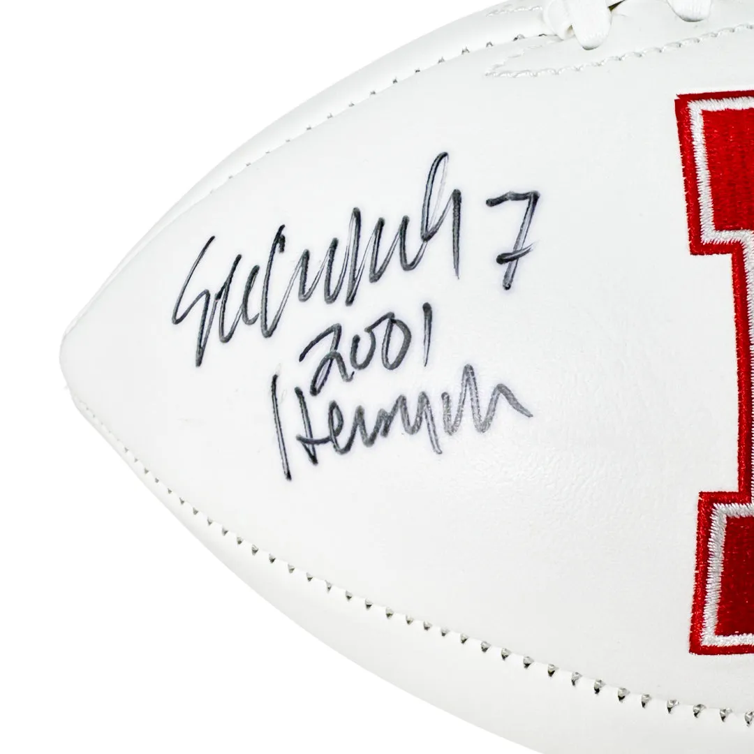 Rodgers/Rozier/Crouch Signed Triple Heisman Inscription Nebraksa Cornhuskers Official NCAA Team Logo Football (JSA)