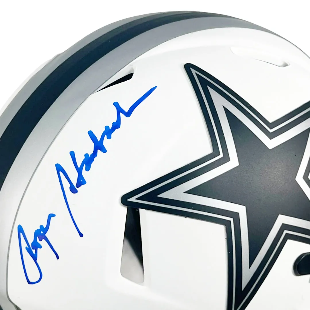 Roger Staubach Signed Dallas Cowboys Lunar Eclipse Mini Football Helmet (Beckett)