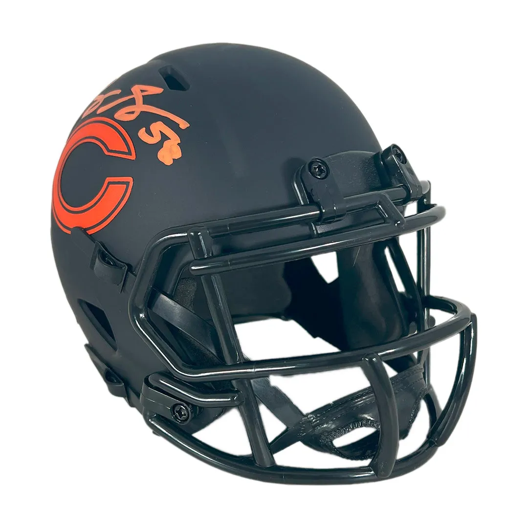 Roquan Smith Signed Chicago Bears Eclipse Mini Football Helmet (Beckett)