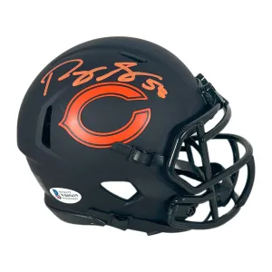 Roquan Smith Signed Chicago Bears Eclipse Mini Football Helmet (Beckett)