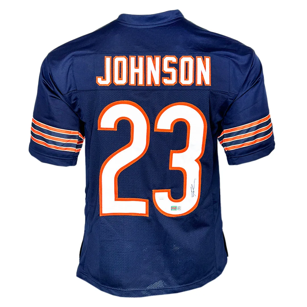 Roschon Johnson Signed Chicago Blue Football Jersey (JSA)