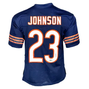 Roschon Johnson Signed Chicago Blue Football Jersey (JSA)