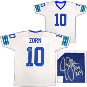 Seattle Seahawks Jim Zorn Autographed White Jersey MCS Holo Stock #211072