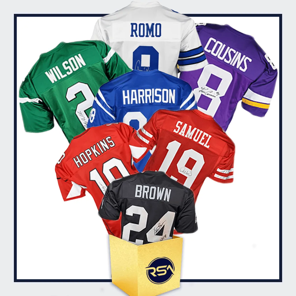 Signed Football Jersey Gold Mystery Box