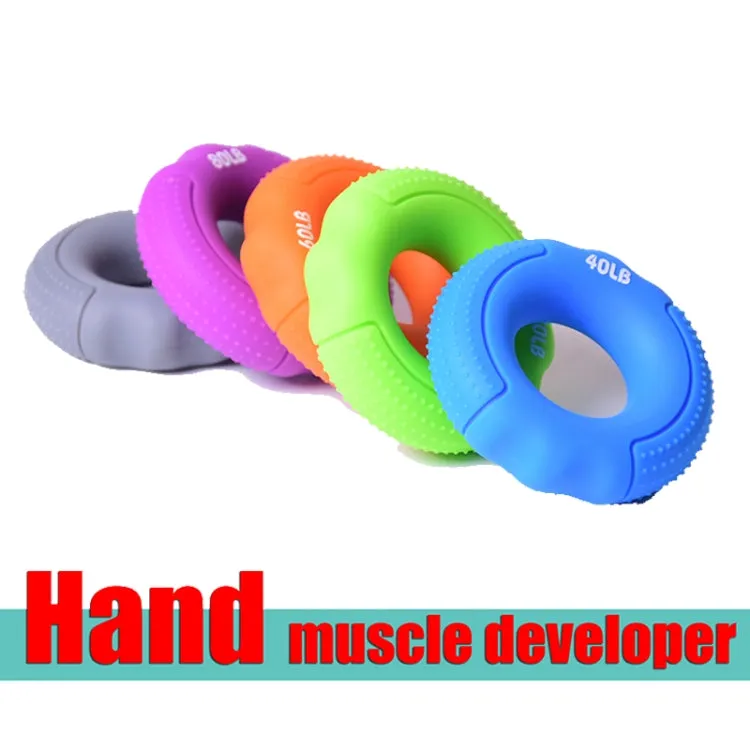 Silicone Gripper Finger Exercise Grip Ring, Specification: 80LB(Dot Purple)