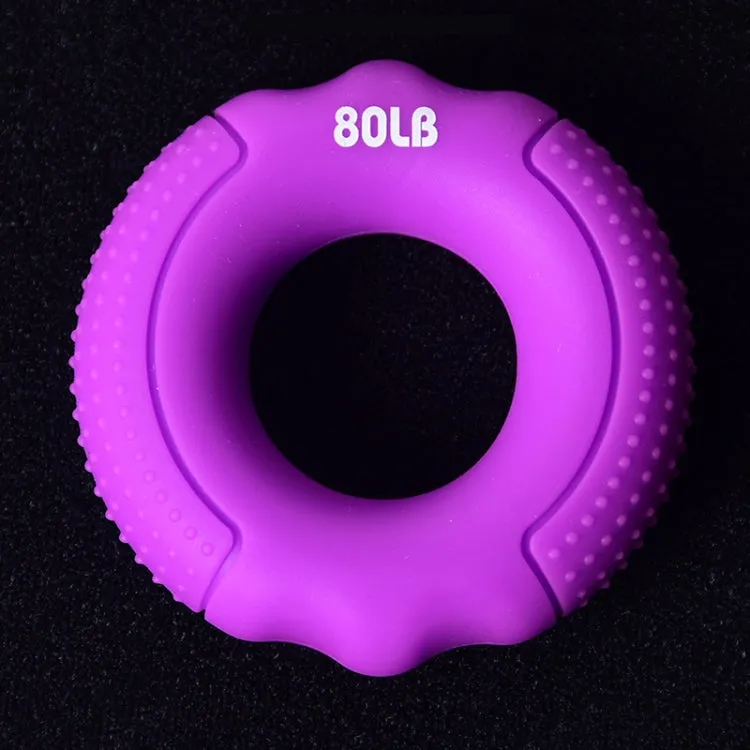 Silicone Gripper Finger Exercise Grip Ring, Specification: 80LB(Dot Purple)