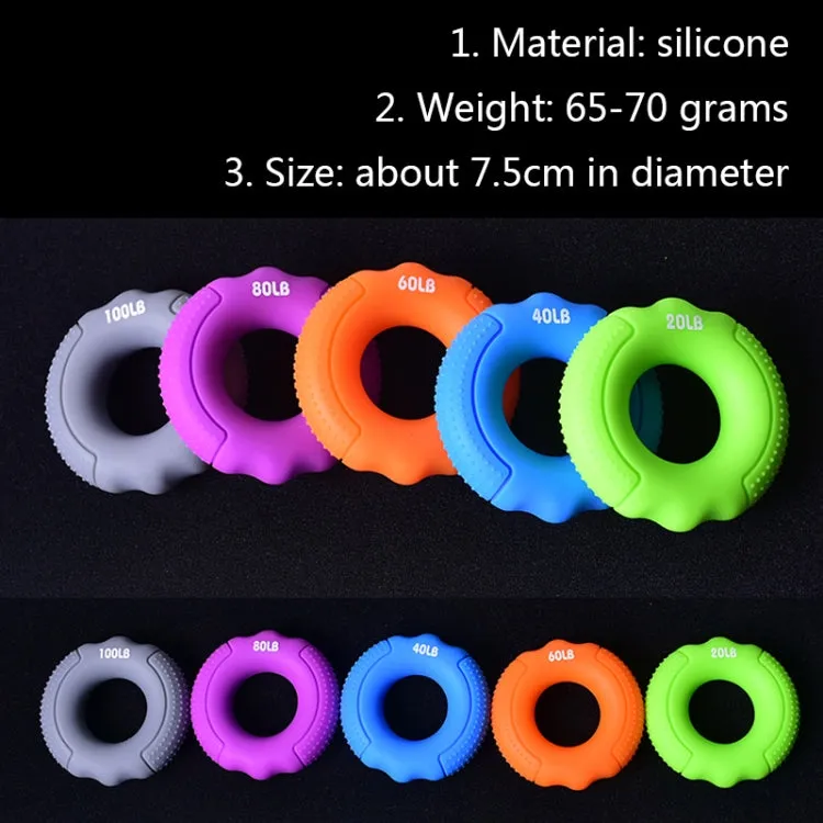 Silicone Gripper Finger Exercise Grip Ring, Specification: 80LB(Dot Purple)