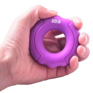 Silicone Gripper Finger Exercise Grip Ring, Specification: 80LB(Dot Purple)