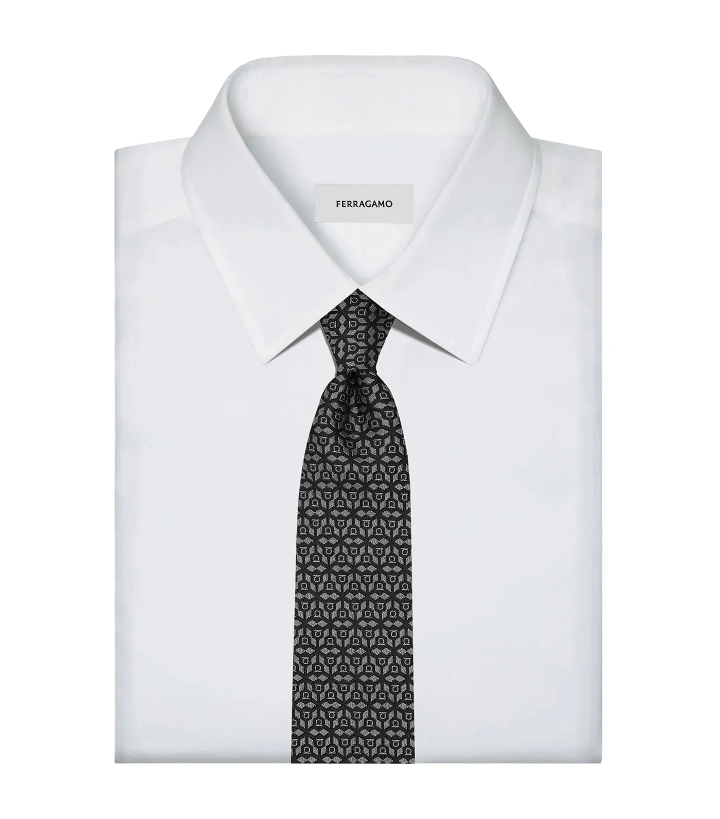 Silk Jacquard Tie Black