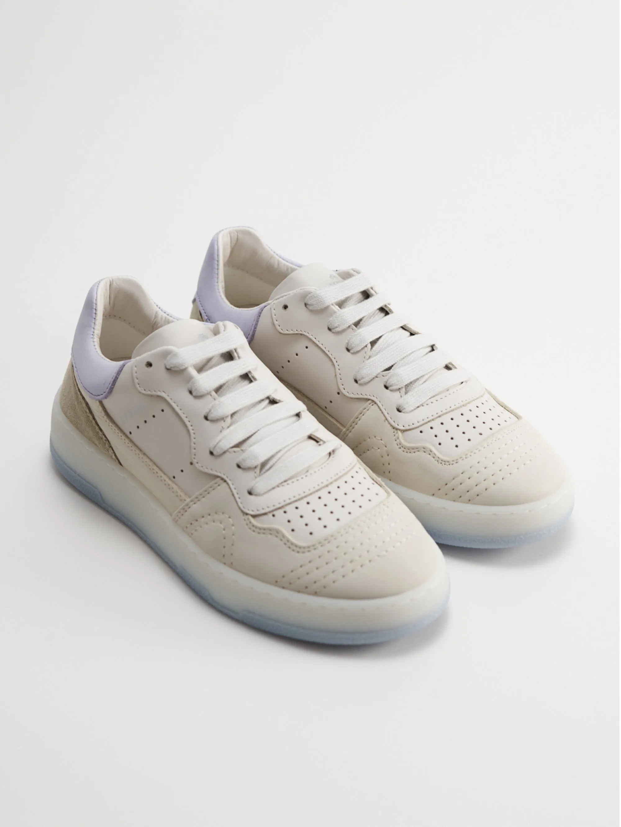 Sneakers con Suola a Contrasto Blu/beige