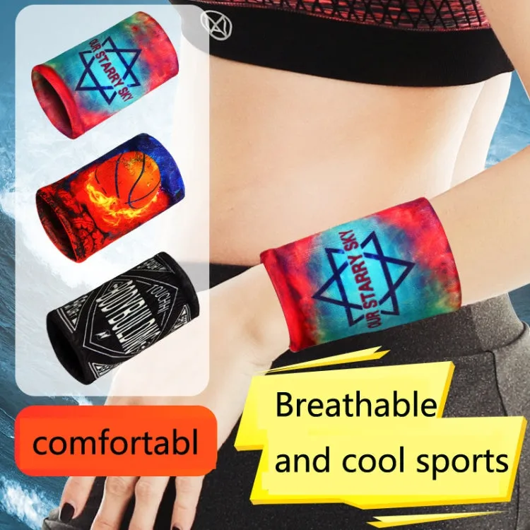 Sports Fitness Elastic Wristbands Absorbing Sweat Playing Ball Riding Wiping Sweat Cold Wristbands, Specification: S(Animal City)