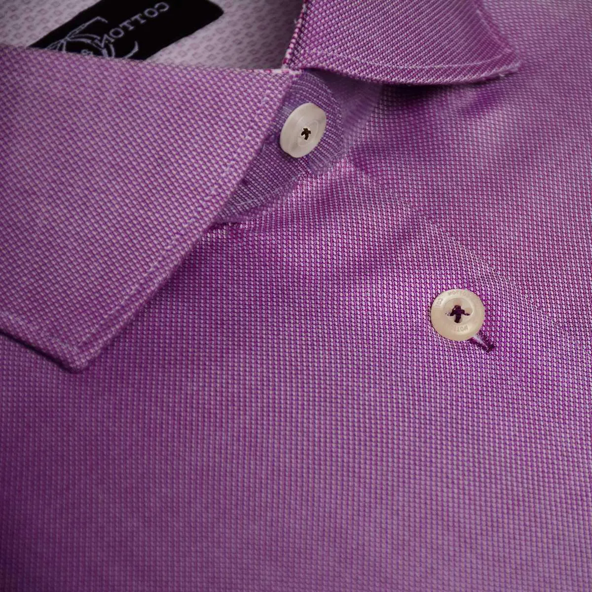 Sports Shirt Lilac Royal Oxford with Lilac printed Trims