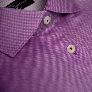 Sports Shirt Lilac Royal Oxford with Lilac printed Trims